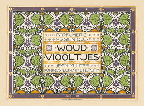 Parfumerie Hygienique. Woud Viooltjes. Jean Mulder Koningsplein Amsterdam