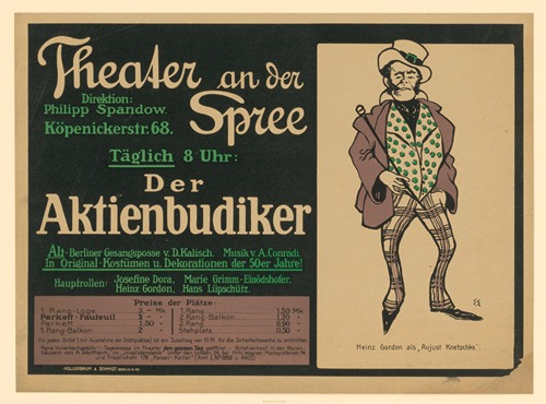 Theater an der Spree. Der Aktienbudiker. Heinz Gordon als ‘Aujust Knetschke’