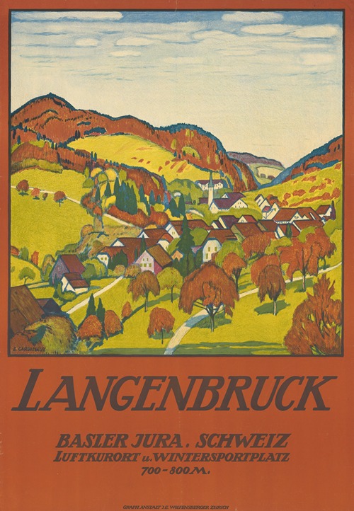 Langenbruck. Basler Jura. Schweiz Luftkurort und Wintersportplatz