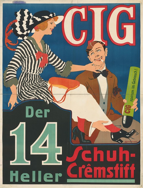 CIG. Der 14 Heller Schuhcremestift.