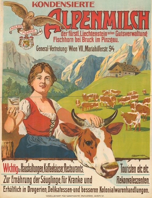 Kondensierte Alpenmilch von Fischhorn bei Bruck im Pinzgau
