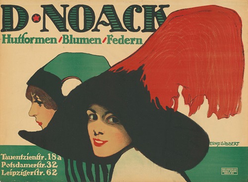 D. Noack Hutformen Blumen Federn