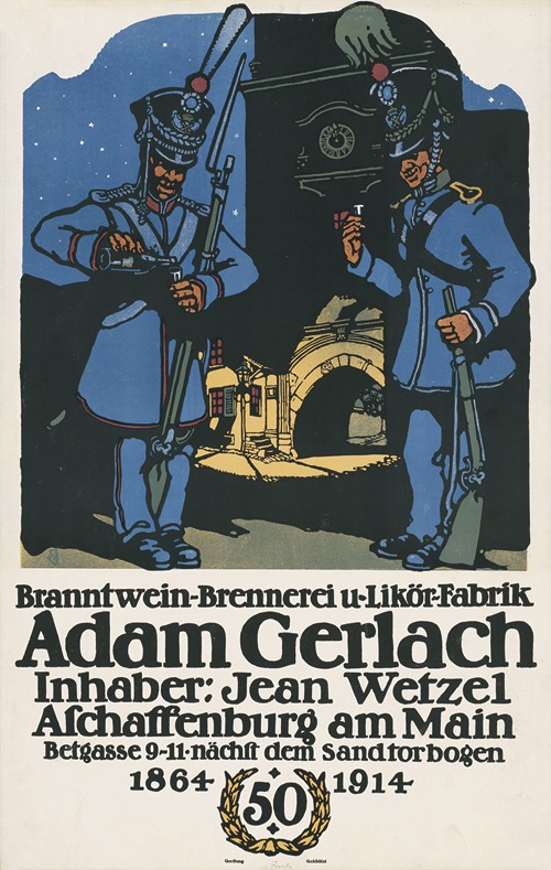 Branntwein-Brennerei und Likörfabrik Adam Gerlach Aschaffenburg am Main