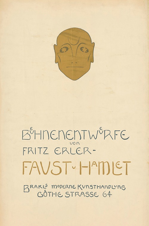 Bühnenentwürfe von Fritz Erler – Faust u Hamlet. Brakls Moderne Kunsthandlung