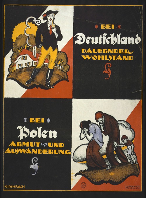 Bei Deutschland dauern der Wohlstand; bei Polen, Armut und Auswanderung