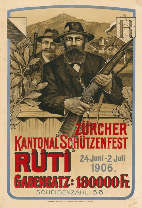 Zürcher Kantonal Schützenfest. Rüti 1906
