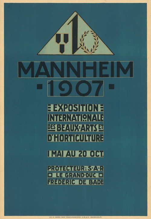 Mannheim 1907 Exposition internationale des Beaux Arts et D’Horticulture