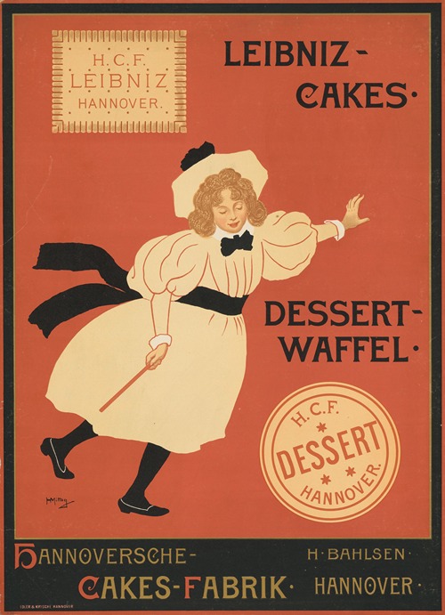 Leibniz-Keks. Dessert-Waffel. Keksfabrik H. Bahlsen Hannover