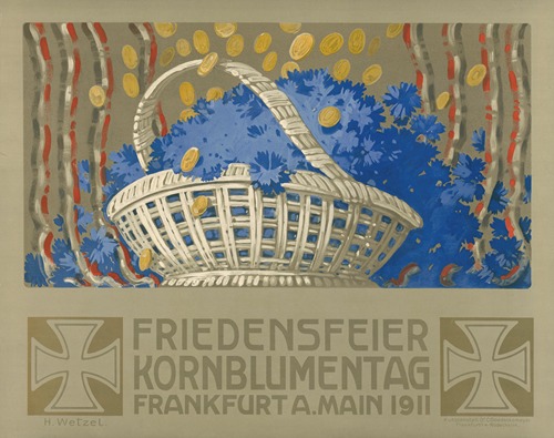 Friedensfeier Kornblumentag Frankfurt a. Main 1911