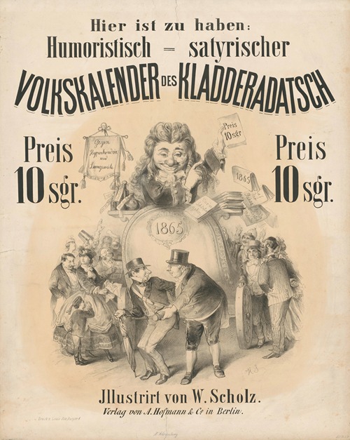 Humoristisch satirischer Volks-Kalender des Kladderadatsch 1865