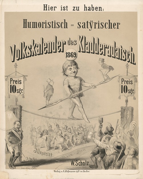 Humoristisch-satirischer Volkskalender des Kladderadatsch 1869