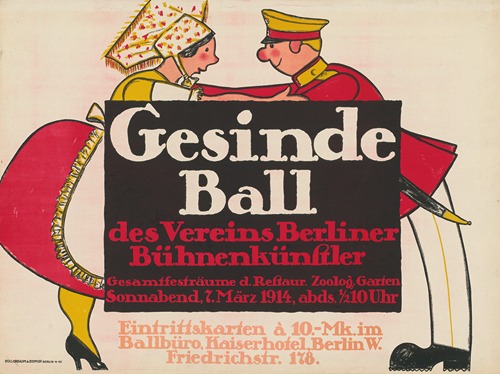 Gesindeball des Vereins Berliner Bühnenkünstler 1914