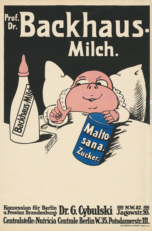 Prof. Dr. Backhaus-Milch. Malto sana Zucker