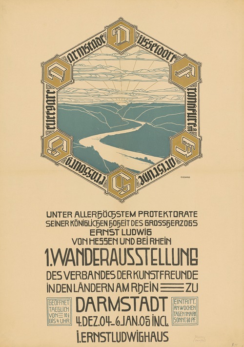 1. Wanderausstellung des Verbandes der Kunstfreunde in den Ländern am Rhein zu Darmstadt