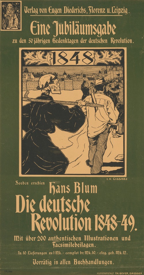 Verlag Eugen Diederichs. Jubiläumsausgabe Hans Blum Die Deutsche Revolution 1848-49
