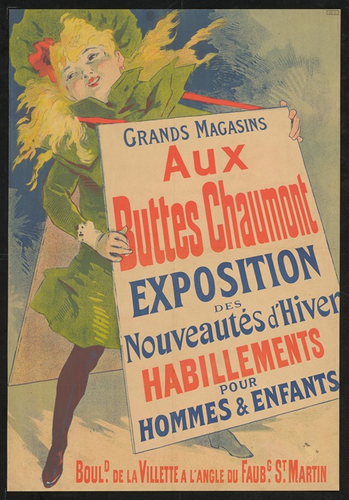 Grand Magazins Aux Buttes Chaumont. Exposition des nouveautés d’hiver