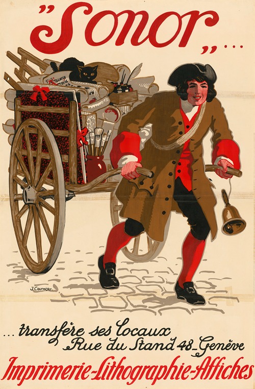 Sonor. Transfère ses locaux rue du Stand 48, Genève. Imprimerie – Lithographie – Affiches
