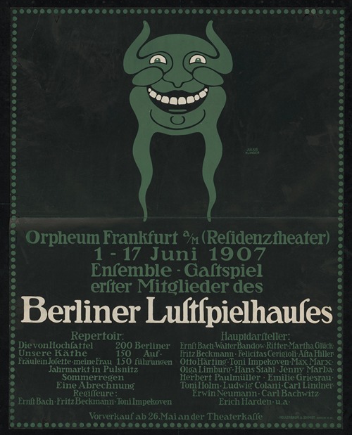 Gastspiel erster Mitglieder des Berliner Lustspielhauses im Orpheum Frankfurt am Main