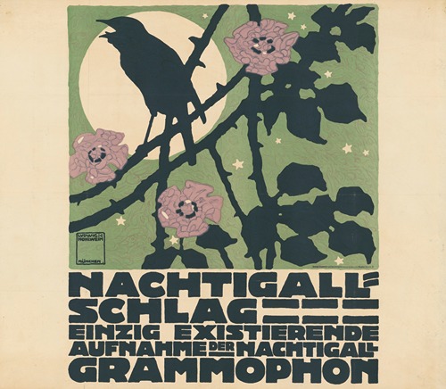 Nachtigallschlag. Einzig existierende Aufnahme der Nachtigall Grammophon