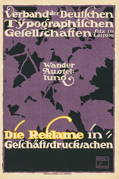 Verband der Deutschen Typographischen Gesellschaften Wanderausstellung Die Reklame in Geschäftsdrucksachen
