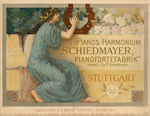 Pianos, Harmonium. Schiedmayer Pianofortefabrik