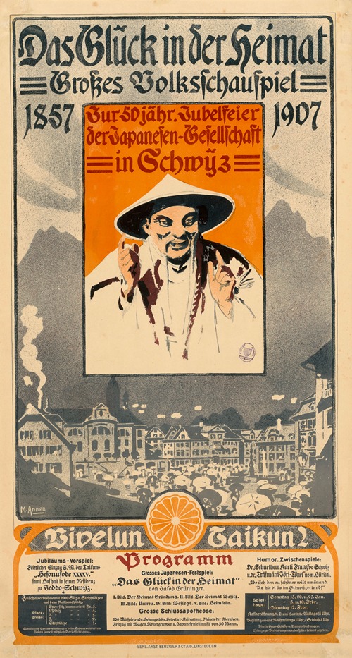 Das Glück in der Heimat. Großes Volksschauspiel von Jakob Grüninger 1907
