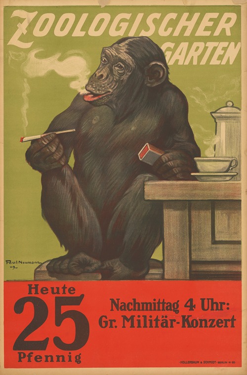 Zoologischer Garten. Heute Großes Militär-Konzert
