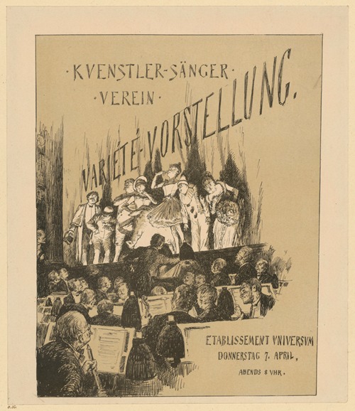 Künstler-Sänger Verein. Varieté-Vorstellung. Etablissement Universum