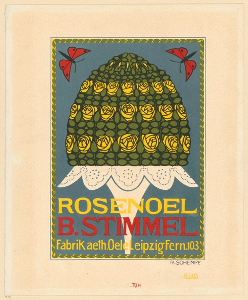Rosenöl B. Stimmel. Fabrik ätherischer Öle Leipzig