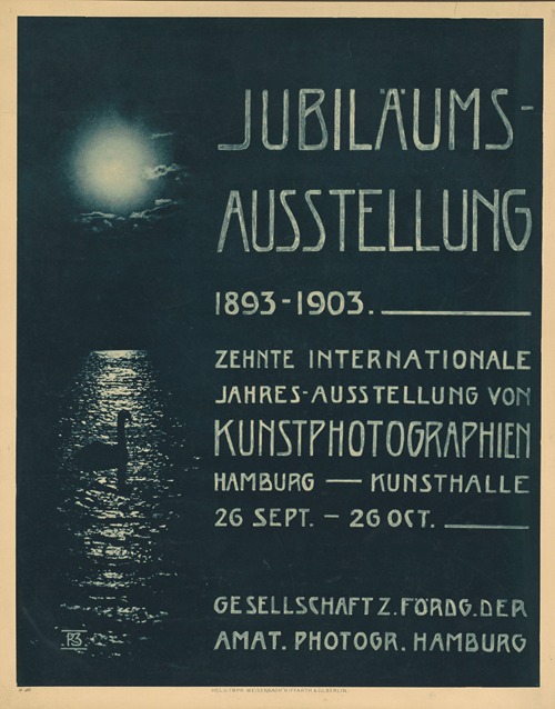 Jubiläums-Ausstellung 1893-1903 Zehnte internationale Jahres-Ausstellung von Kunstphotographien Hamburg Kunsthalle