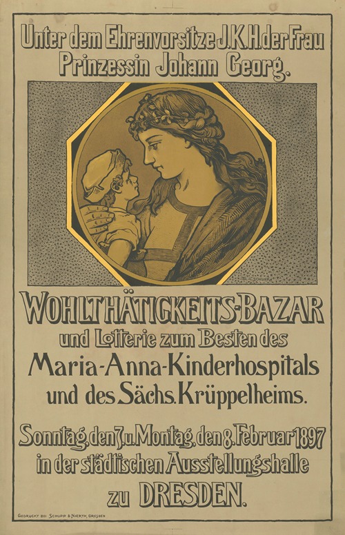 Wohltätigkeitsbazar und Lotterie zum Besten des Maria-Anna-Kinderhospitals