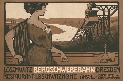 Loschwitz Bergschwebebahn Dresden. Restaurant Loschwitzhöhe