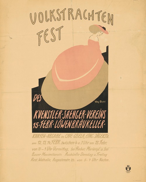 Volkstrachtenfest des Kuenstler-Saenger-Vereins 15. Februar Löwenbräukeller München