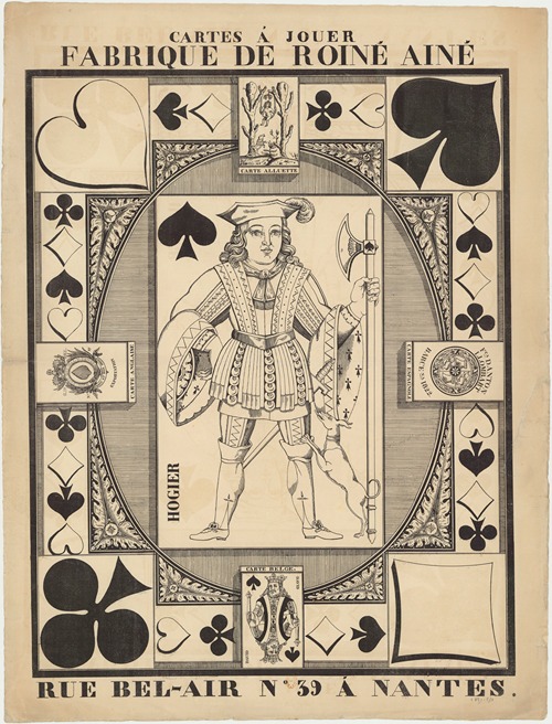 Cartes à jouer. Fabrique de Roiné Aîné