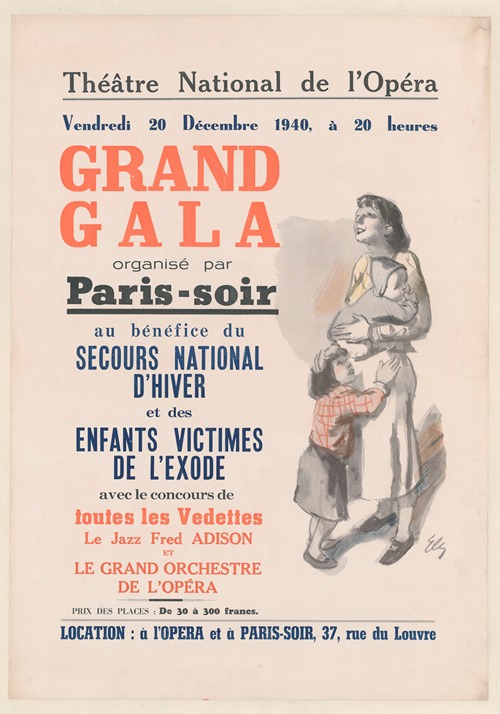 Théâtre National de l’Opéra. Vendredi 20 décembre 1940… Grand gala organisé par Paris-soir