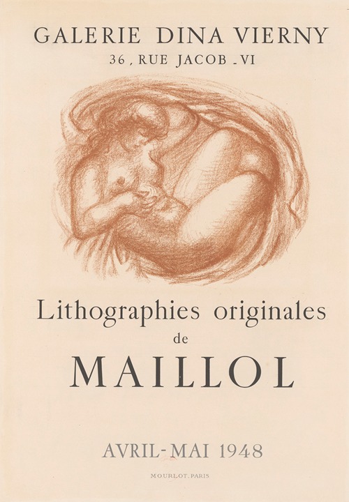 Lithographies originales de Maillol – avril-mai 1948