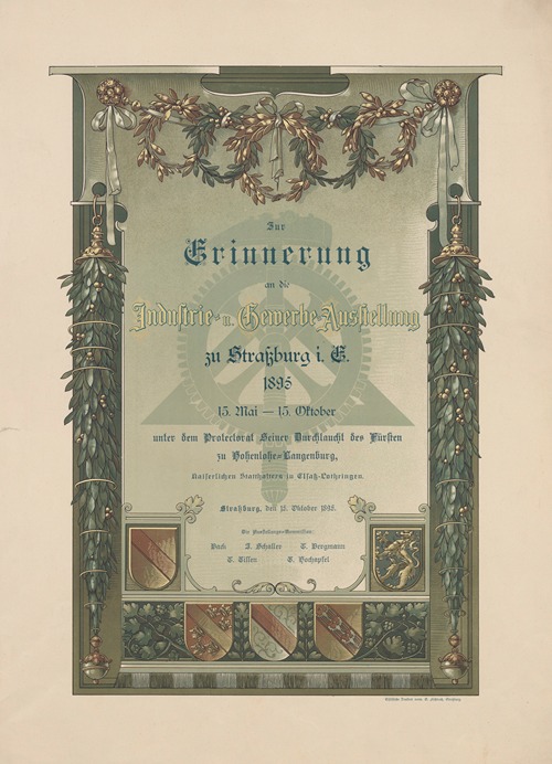 Zur Erinnerung an die Industrie und Gewerbe-Ausstellung zu Strassburg i. E. 1895