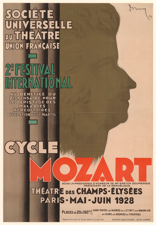 Société Universelle du théâtre Union française. 2° festival international… Cycle Mozart