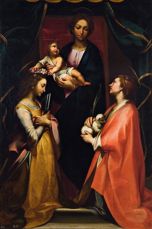 La Virgen Con El Niño, Santa Cecilia Y Santa Inés (C.1600)