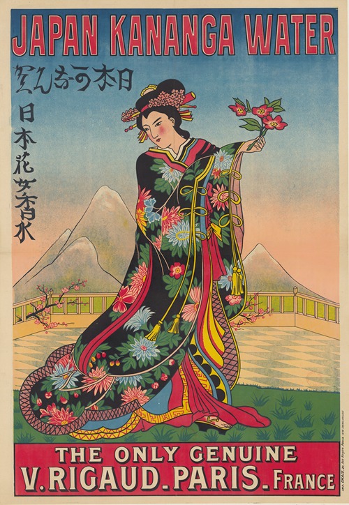 Eau de Kananga. Japan Kananga water. The only genuine. V. Rigaud – Paris – France