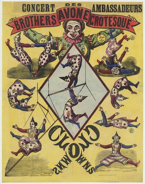 Concert des Ambassadeurs. Brothers Avone grotesque, clowns