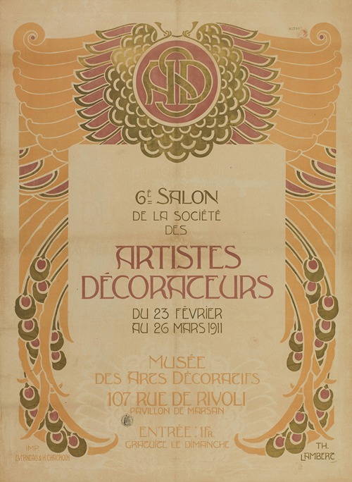 6e Salon de la Société des Artistes Décorateurs du 23 février au 26 mars 1911