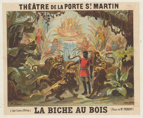 Théâtre de la Porte Saint-Martin La Biche au bois. Les lions d’Aïka