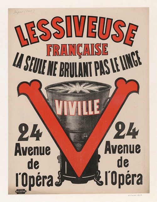 Lessiveuse française Viville. La seule ne brûlant pas le linge