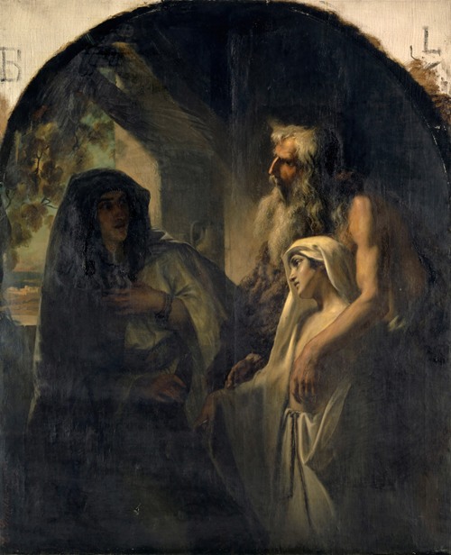 The Prophet Elijah Guiding the Widow of Zarpath Toward Her Son Awakened from Death (1. Kings 17,10–24)