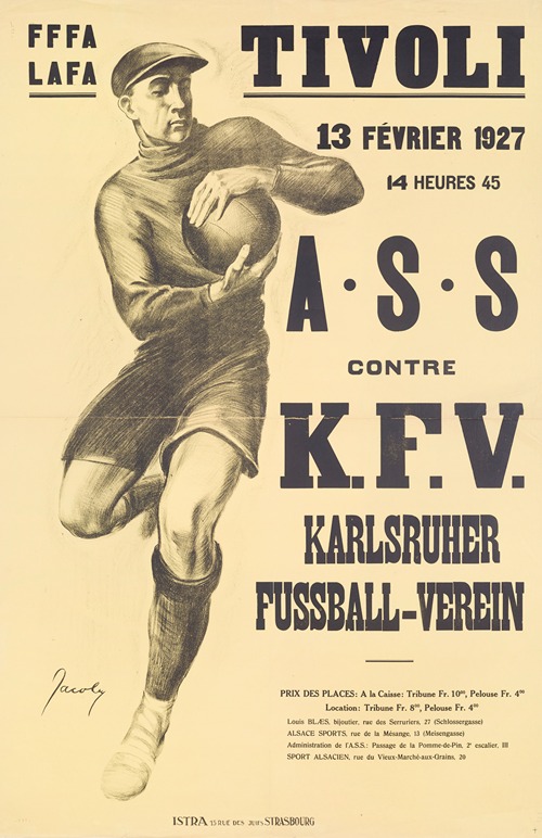 A.S.S. contre K.F.V. Karlsruhe, 13 fevrier 1927, Tivoli, Strasbourg