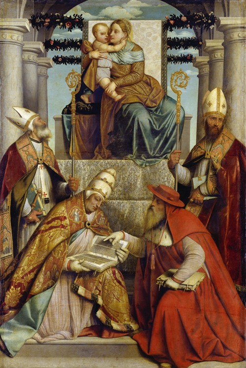 Virgin and Child Enthroned with the Four Fathers of the Latin Church