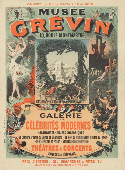 Musée Grévin… Catastrophe d’Ischia. Galerie des célébrités modernes