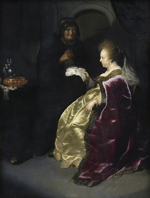 Esther reading Haman’s Decree of the Extermination of the Jews