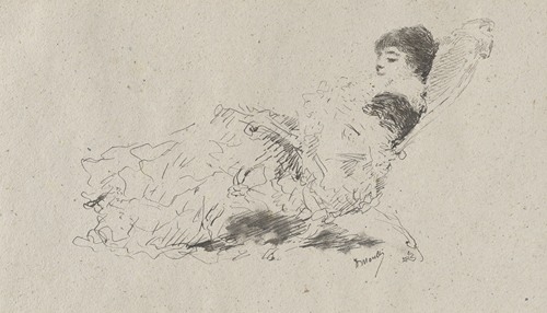 The Artist’s Daughter Eleonora Reclining on a Chaise-Longue (1879)